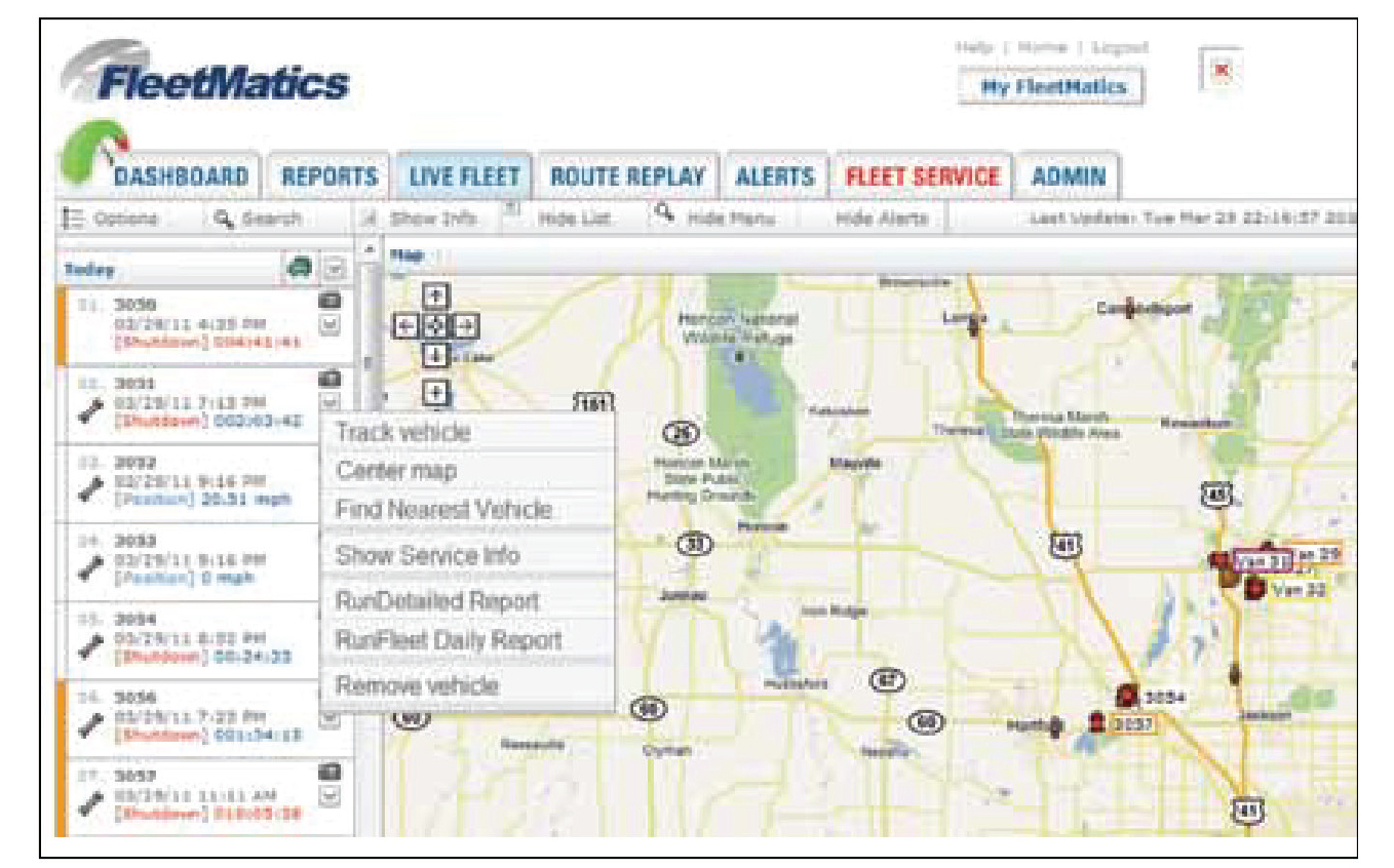 Fleetmatics map